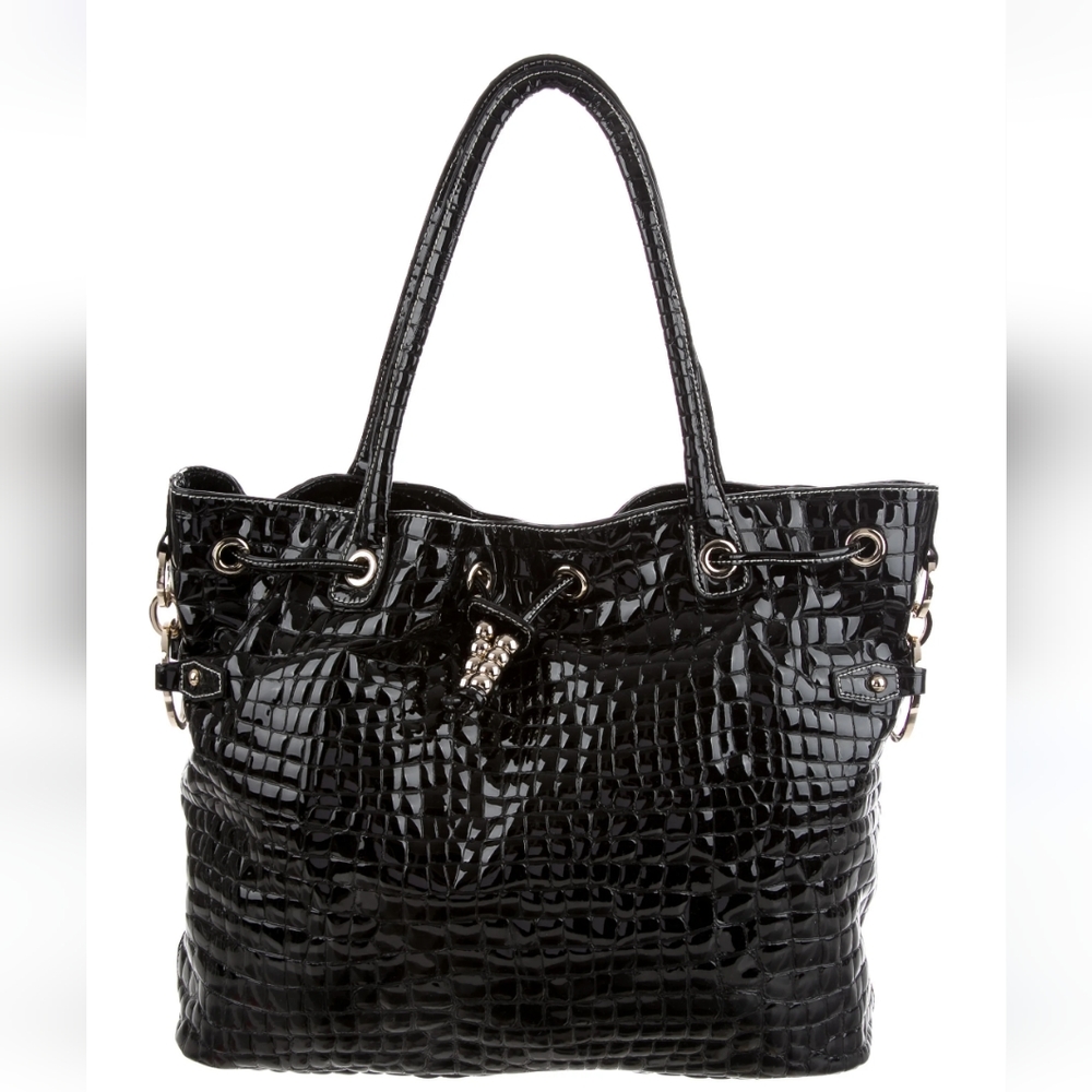 Charles David Embossed Caroline Bag Black NWT